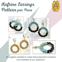 Kafrine Earrings Pattern par Puca - The Argus Collection