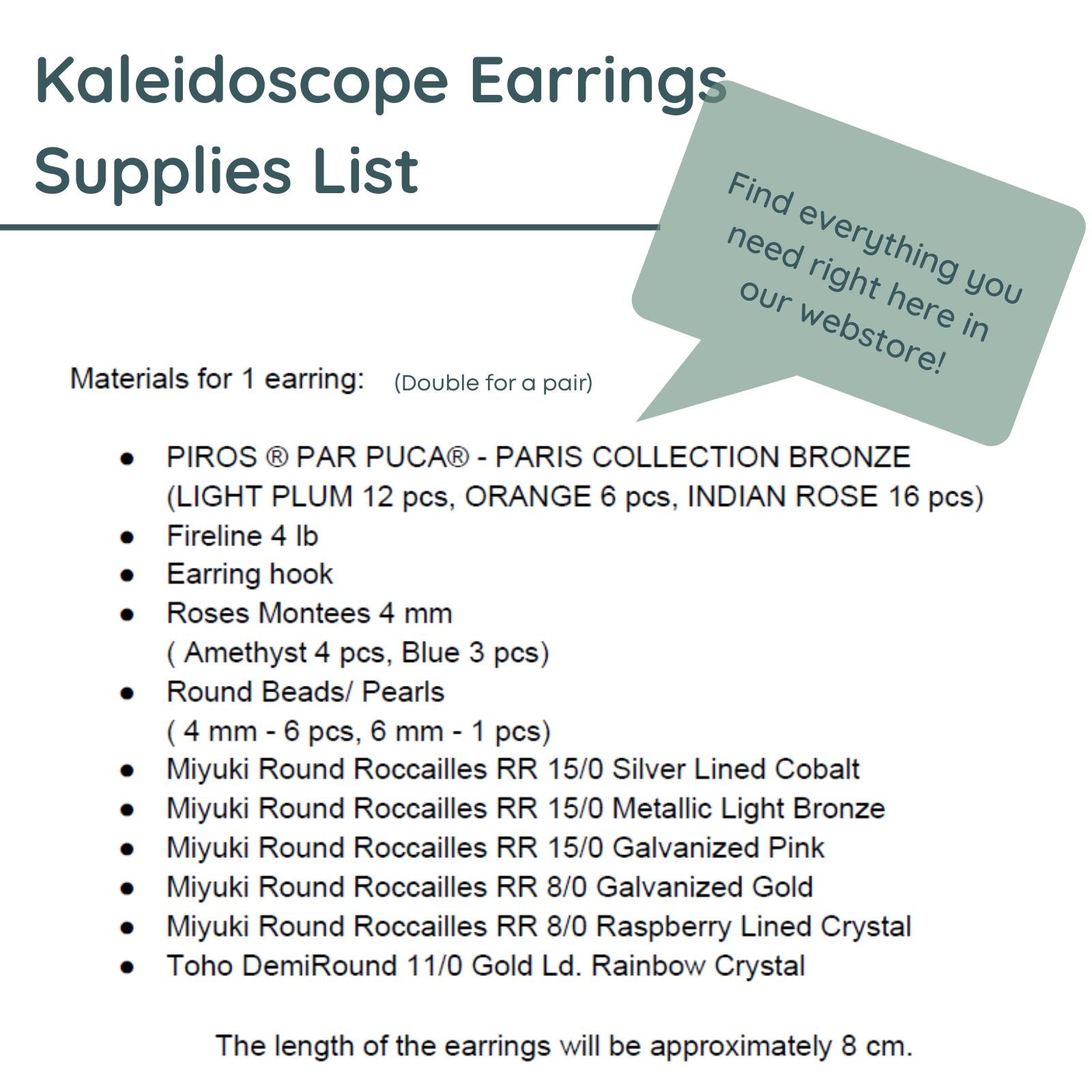 Kaleidoscope Earrings Pattern by Angel Accessories