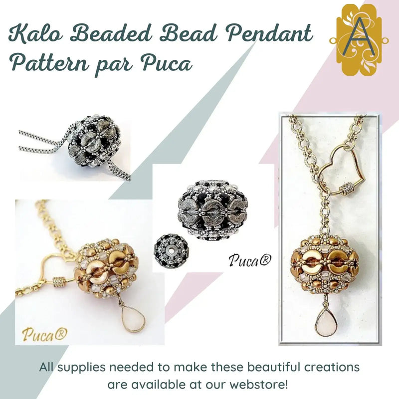 Kalo Beaded Bead Pendant par Puca - The Argus Collection