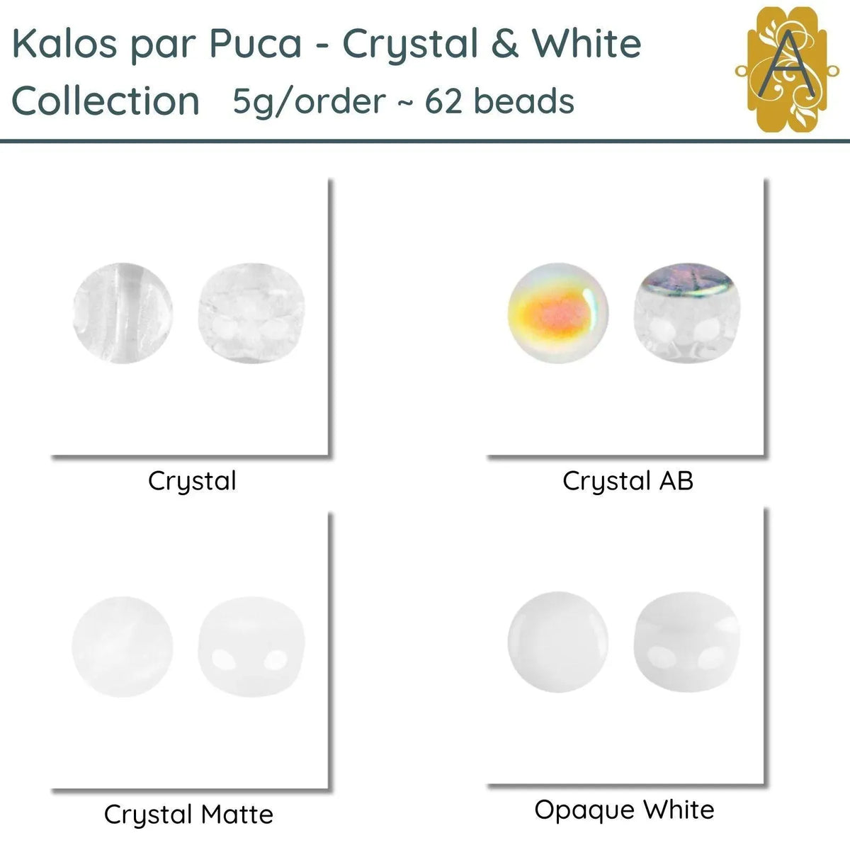 Kalos par Puca, 5g, Crystal & White Collection, 4 Options - The Argus Collection