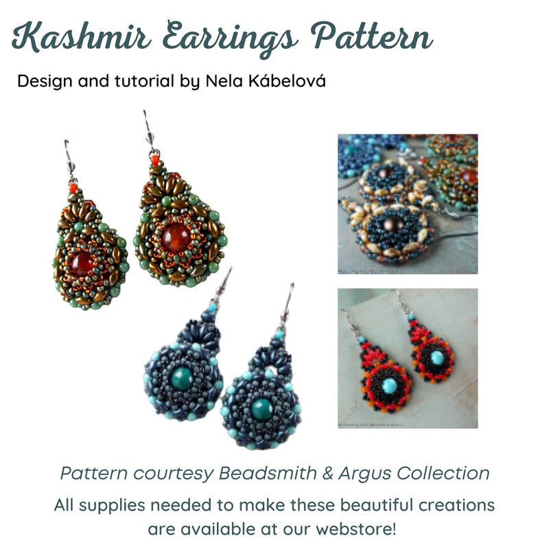 Kashmir Earrings Pattern - The Argus Collection