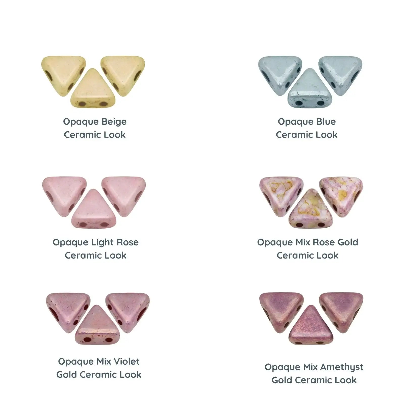 Kheops Beads par Puca, Ceramic Look, 5g & 20g - The Argus Collection