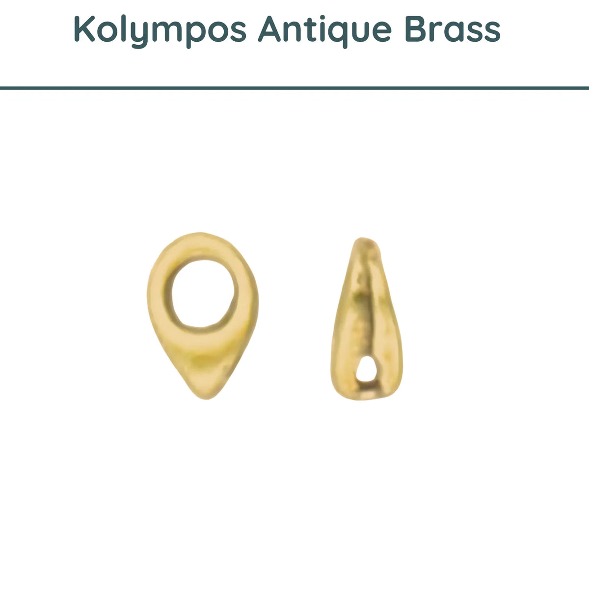 Kolympos, Cymbal Bead Ending or Connectors, 4 Pcs. or Bulk 20 Pcs. - The Argus Collection