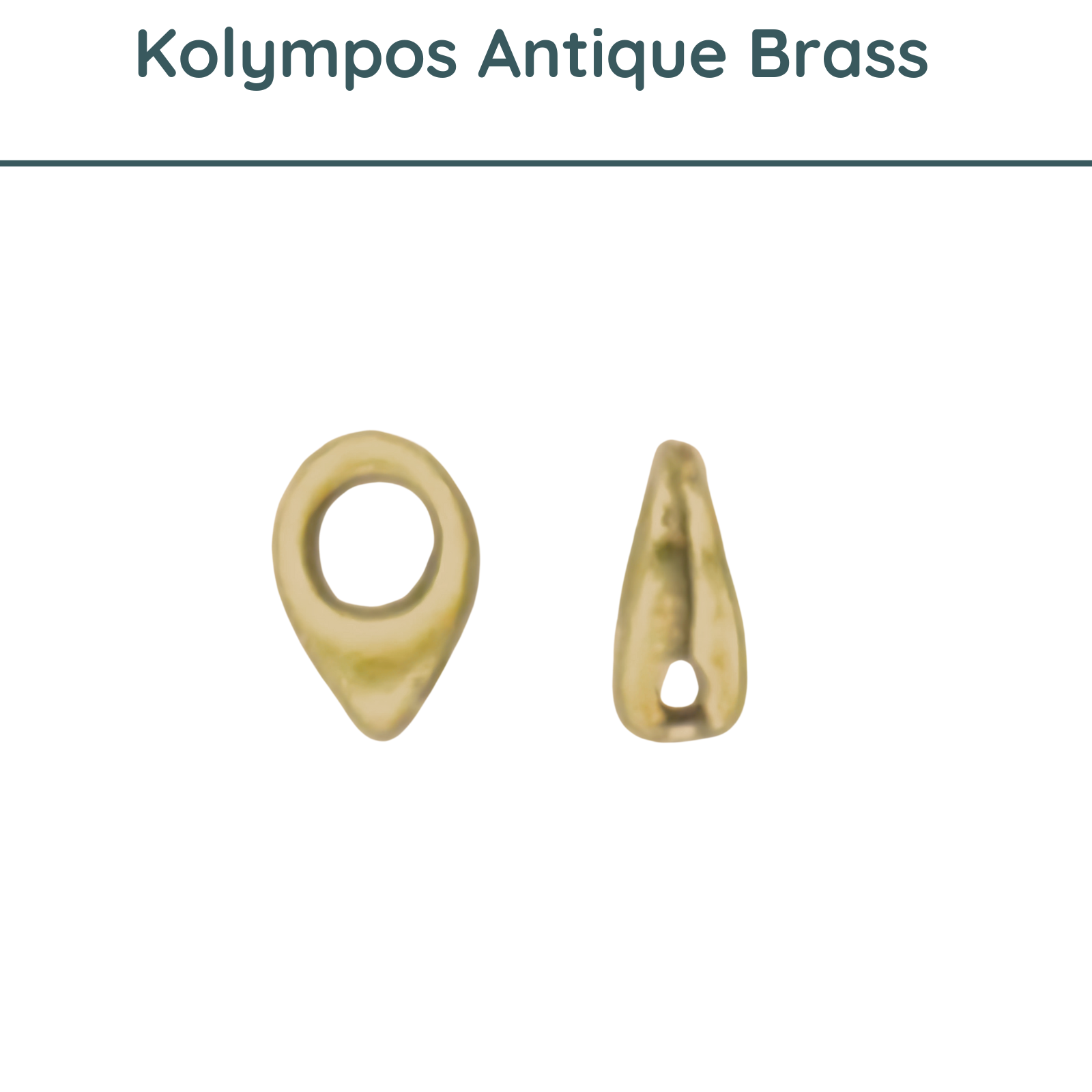 Cymbal, Kolympos Bead Ending or Connectors, 4 Pcs. or Bulk 20 Pcs.