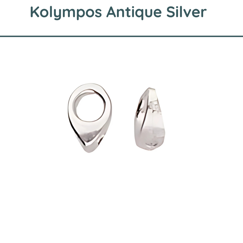 Kolympos, Cymbal Bead Ending or Connectors, 4 Pcs. or Bulk 20 Pcs. - The Argus Collection