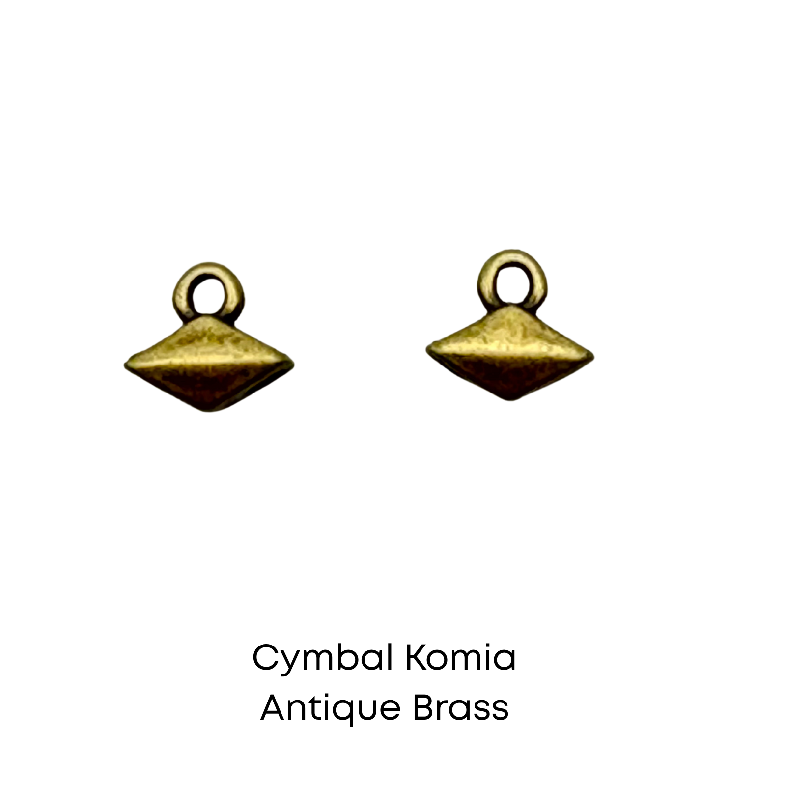 Komia, Cymbal Gemduo Bead Endings, 4 Pcs. 4 Finishes