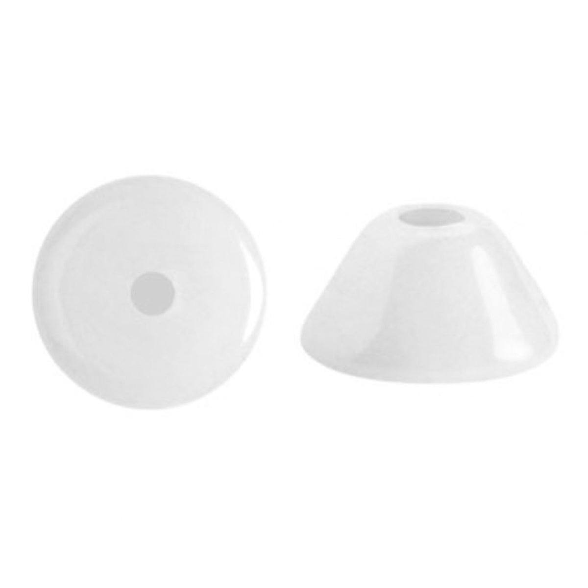 Konos Beads Opaque White Ceramic Look 