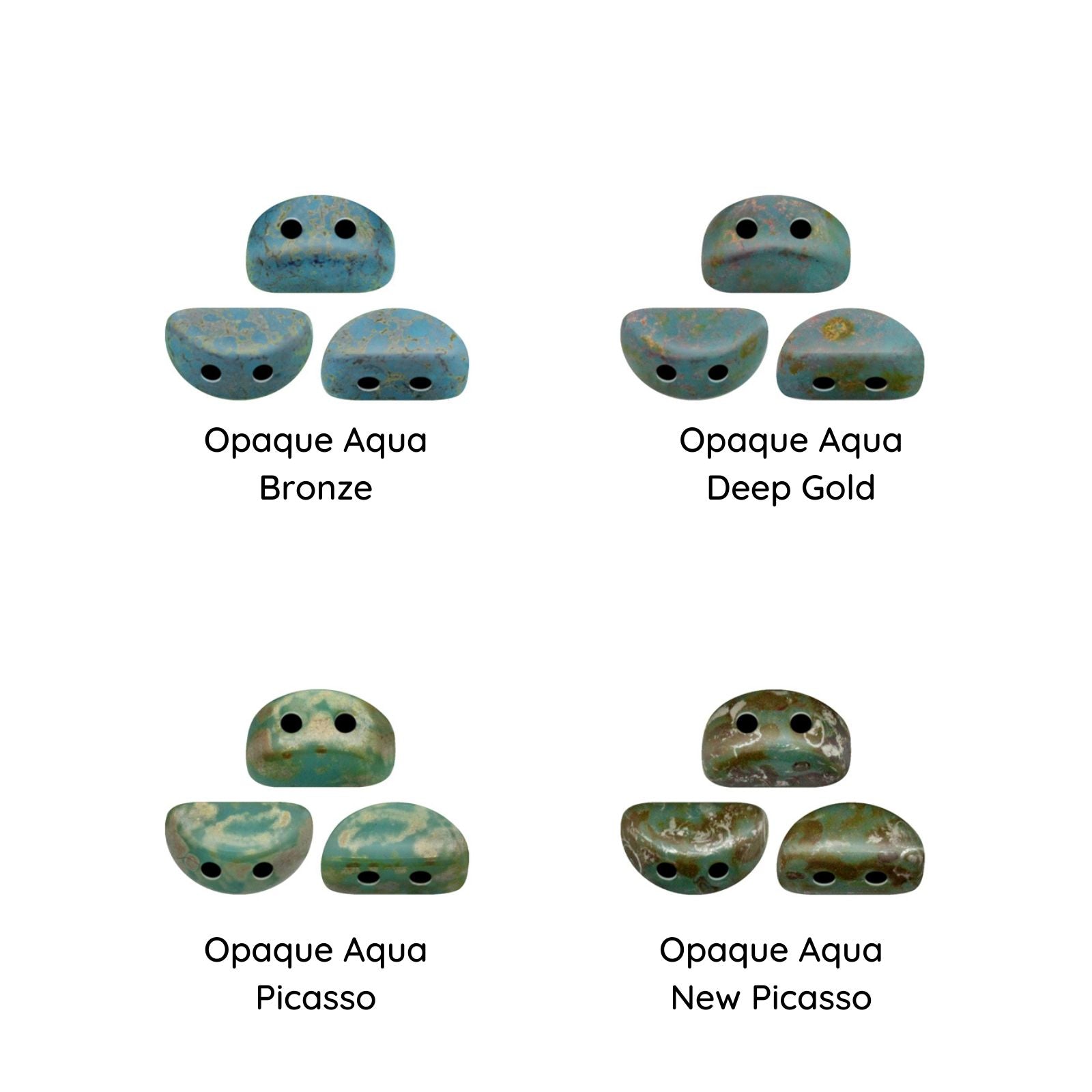 Kos Beads par Puca, Opaque Aqua, 5g