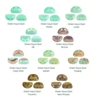 Kos Beads par Puca, Green Aqua Opal, 5g & 20g. - The Argus Collection