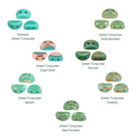 Kos Beads par Puca, Opaque Green Turquoise, 5g.