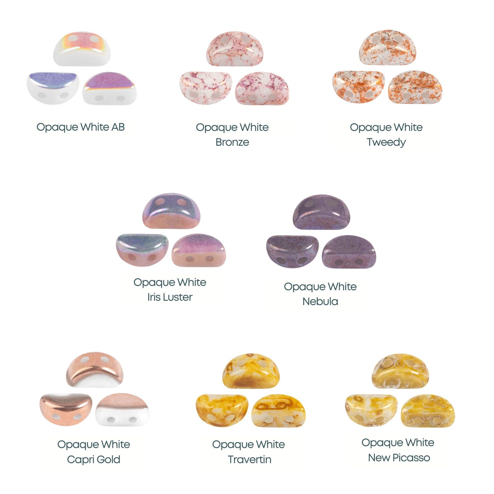 Kos Beads par Puca, Whites, 5g