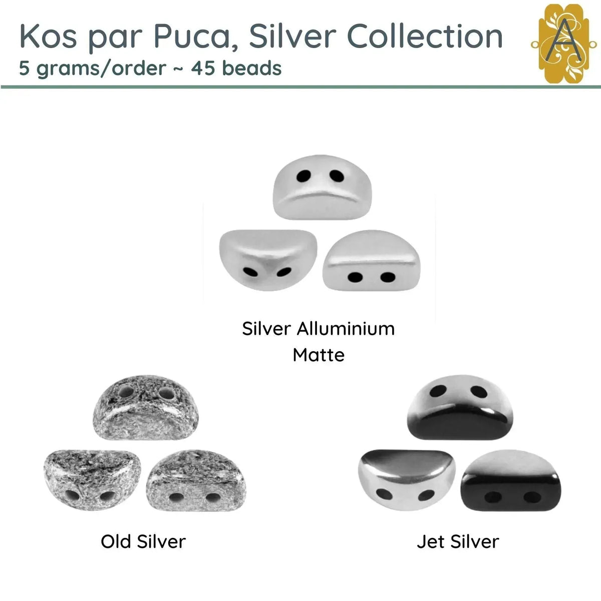 Kos par Puca, 5g, Silver Collection, 3 Finishes - The Argus Collection