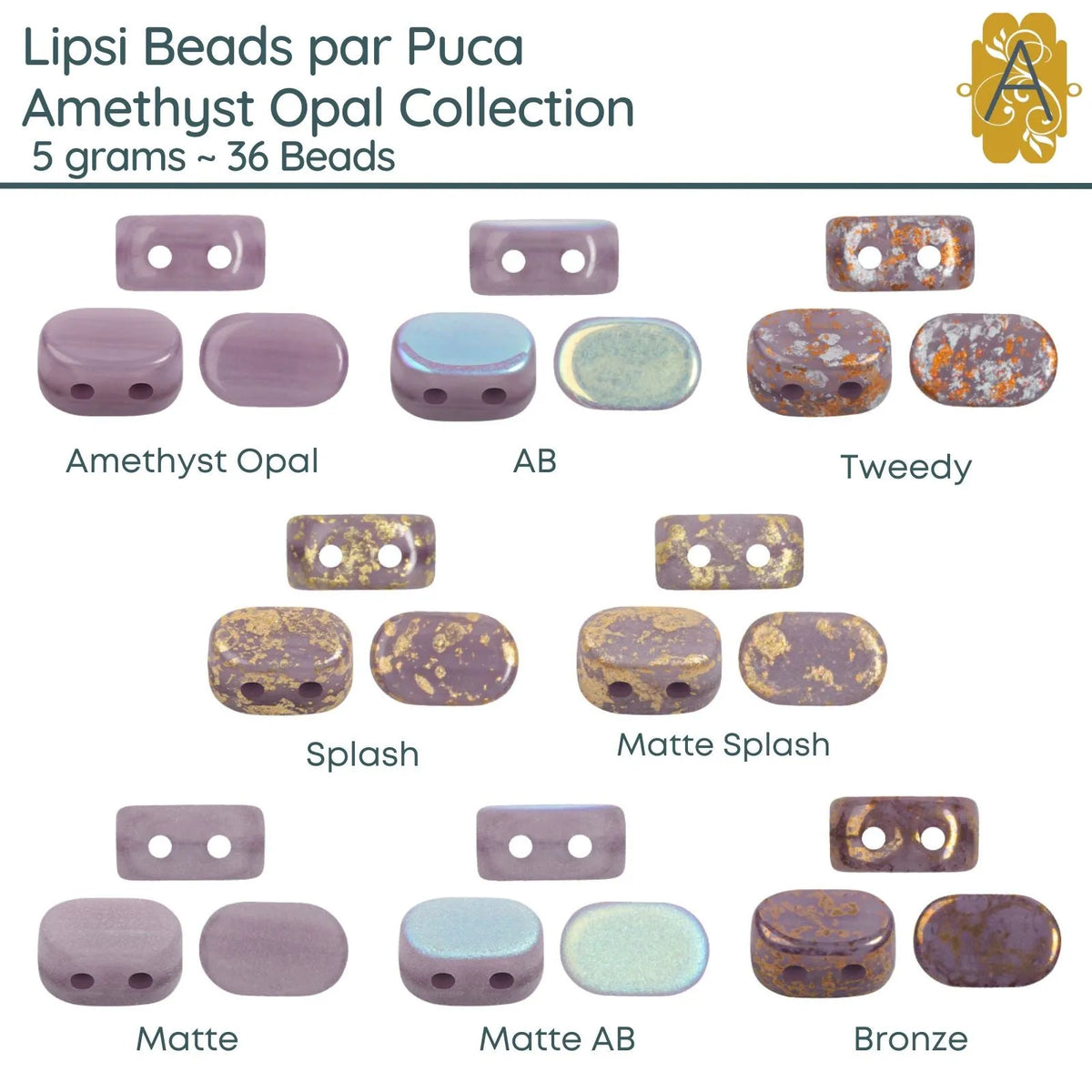 Lipsi par Puca, 5g, Amethyst Opal Collection, 8 Finishes - The Argus Collection