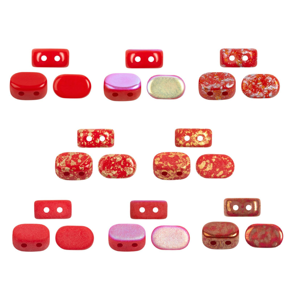 Lipsi Beads Opaque Coral Red Collection