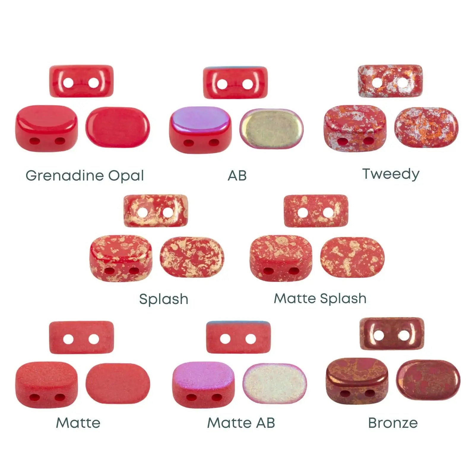 Lipsi Beads par Puca, Grenadine Opal, 5g & 20g - The Argus Collection