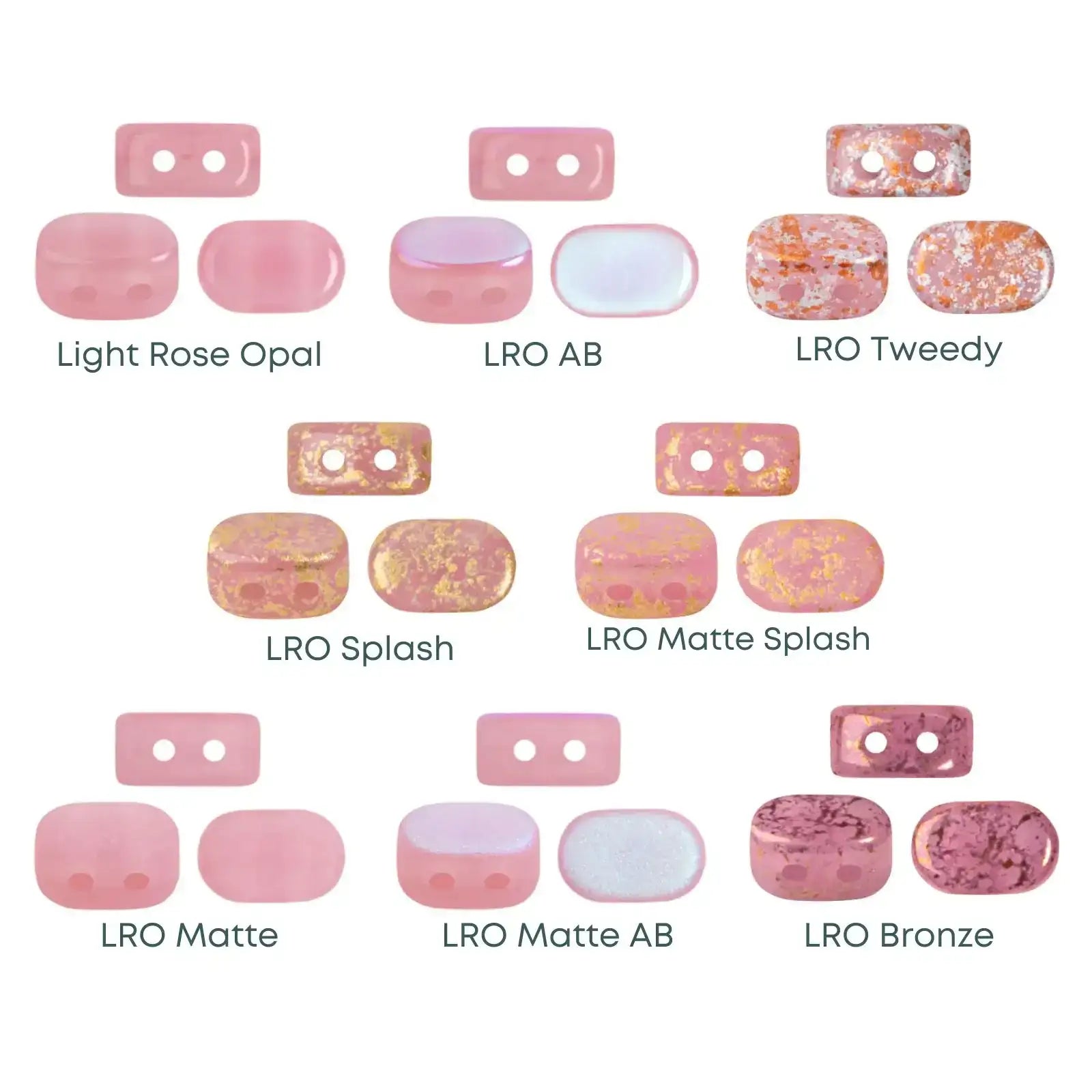Lipsi Beads par Puca, Light Rose Opal, 5g & 20g - The Argus Collection