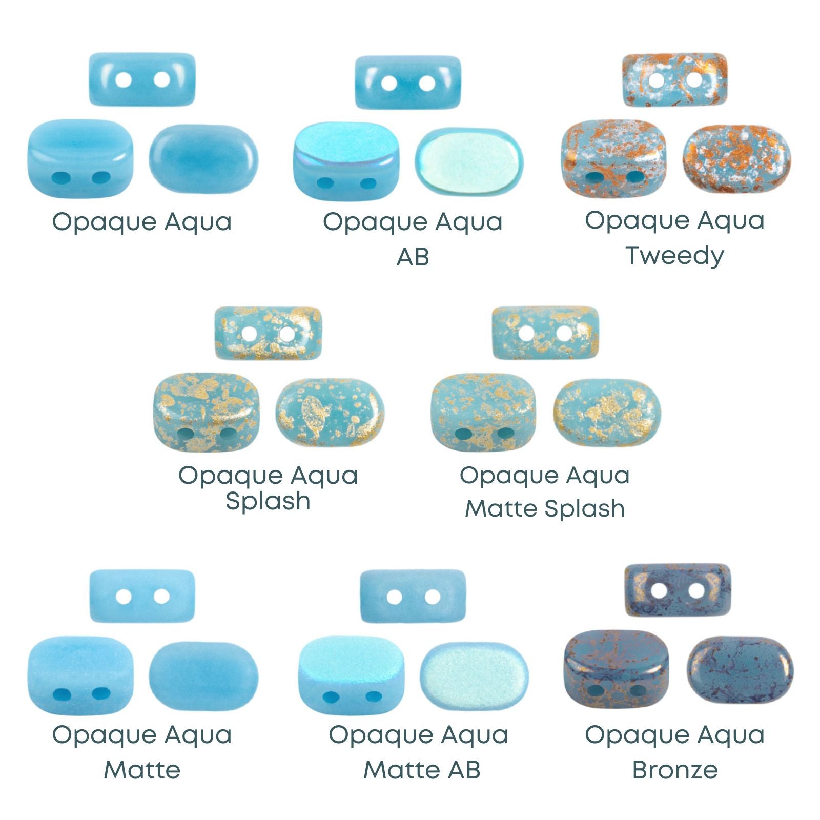 Lipsi Beads par Puca, Opaque Aqua, 5g - The Argus Collection