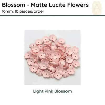 Blossom Matte Lucite Flower Beads or Bead Caps, 10mm. 6 Colors - The Argus Collection