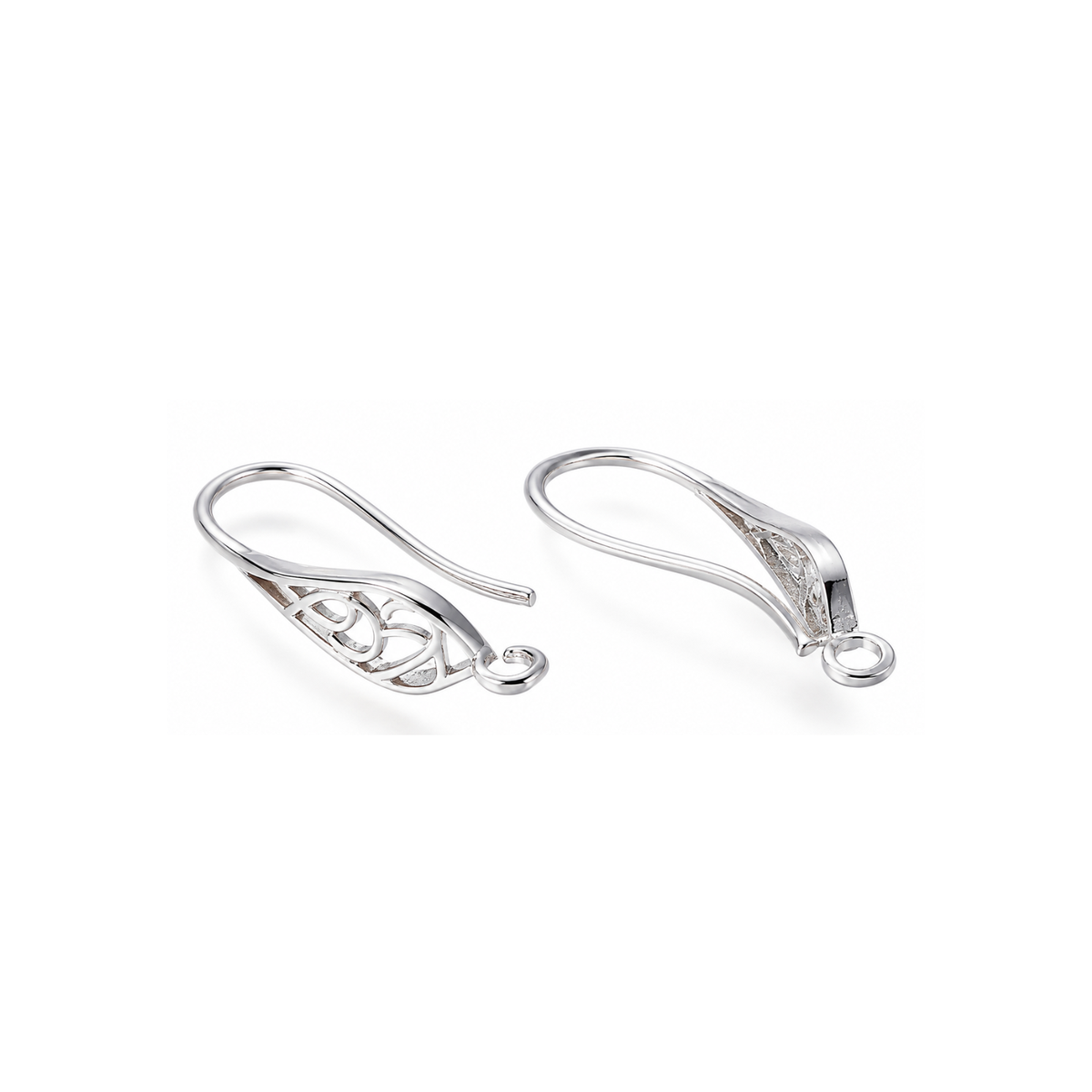 LYON8Earwires-Silver - The Argus Collection