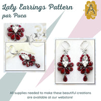 Laly Earrings Pattern Par Puca - The Argus Collection