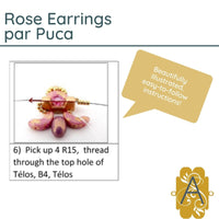 Rose Earrings Pattern par Puca - The Argus Collection