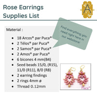 Rose Earrings Pattern par Puca - The Argus Collection