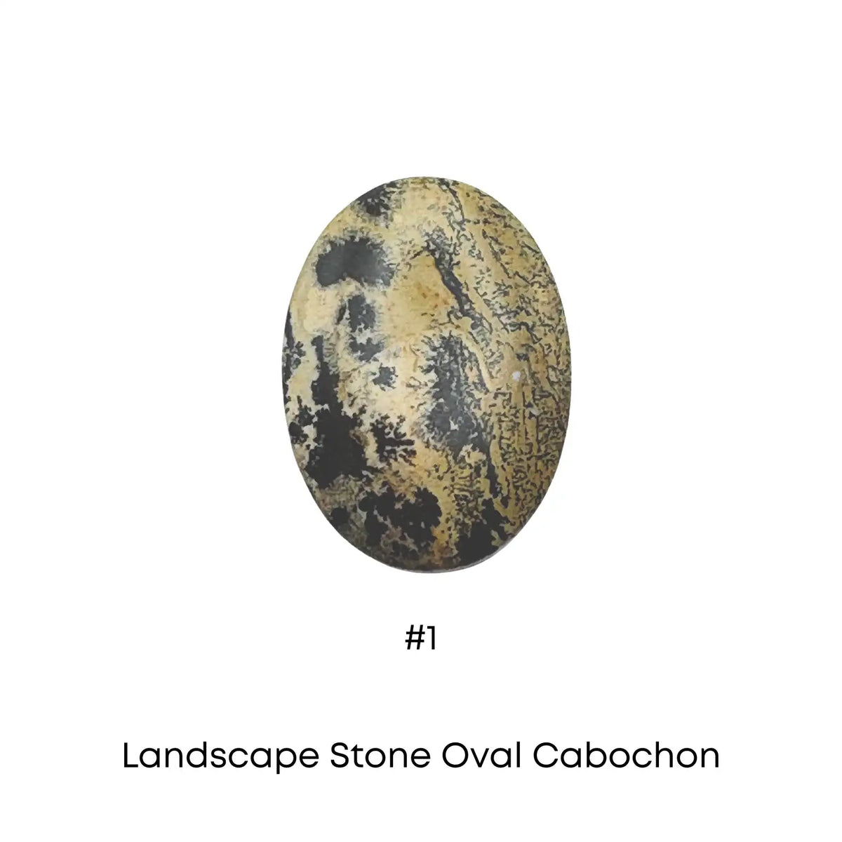 Landscape Stone Oval Cabochons, Dramatic Hue, 22x30mm - The Argus Collection