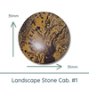 Landscape Stone Round Cabochon, 35mm