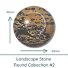Landscape Stone Round Cabochon, 40x40mm
