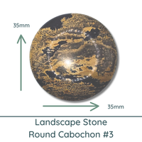 Landscape Stone Round Cabochon, 35mm