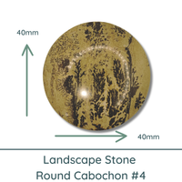 Landscape Stone Round Cabochon, 40x40mm