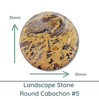Landscape Stone Round Cabochon, 35mm