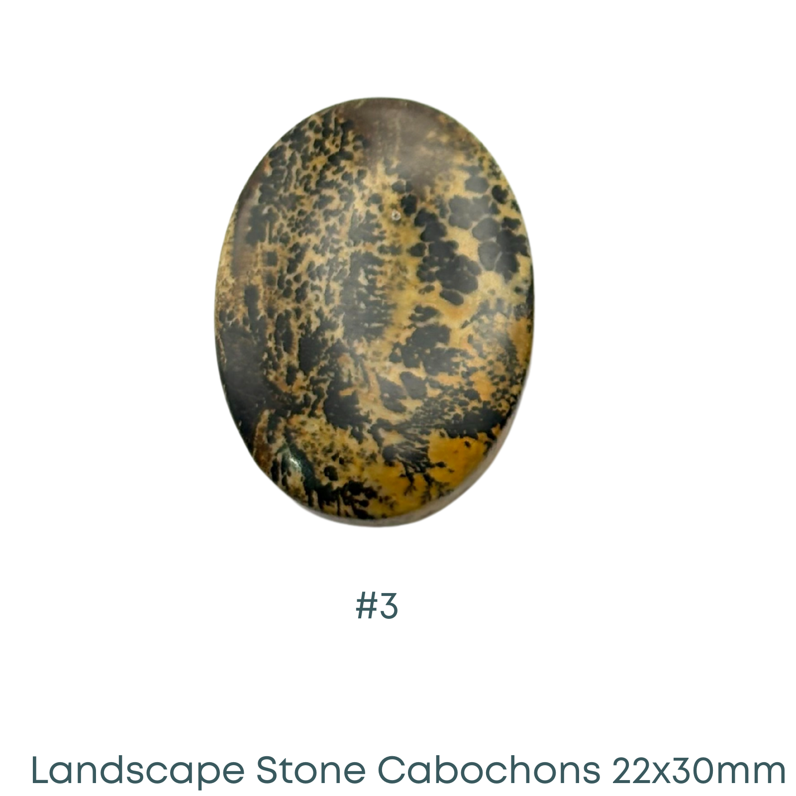Landscape Stone Oval Cabochons, Dark Hue, 22x30mm
