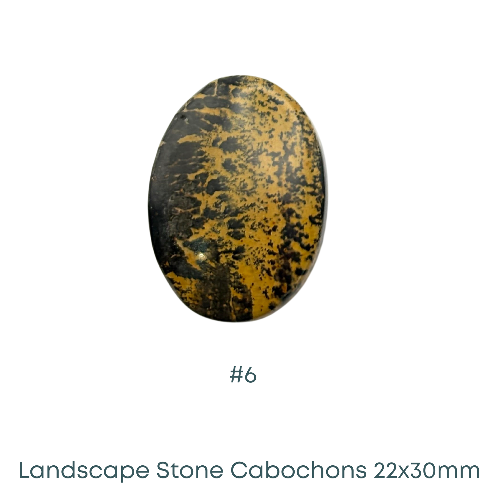 Landscape Stone Oval Cabochons, Dark Hue, 22x30mm