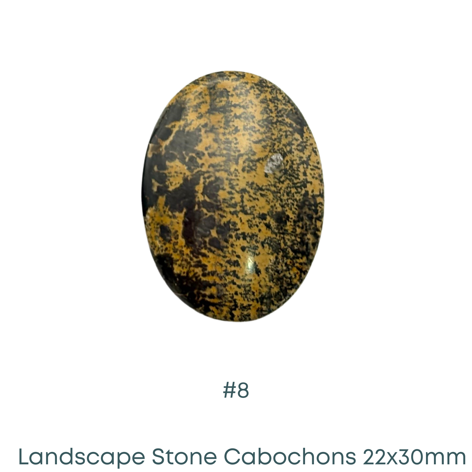 Landscape Stone Oval Cabochons, Dark Hue, 22x30mm