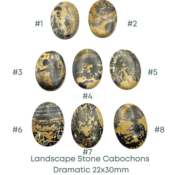 Landscape Stone Oval Cabochons, Dramatic Hue, 22x30mm – The Argus ...