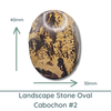 Landscape Stone Oval Cabochons, 40x30mm
