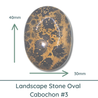 Landscape Stone Oval Cabochons, 40x30mm