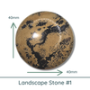 Landscape Stone Round Cabochon, 40x40mm