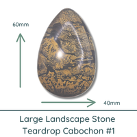 Large Landscape Stone Teardrop Cabochon