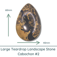 Large Landscape Stone Teardrop Cabochon