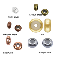 Large Bead Stoppers for Leather, Cord or Chain, Hole 3mm
