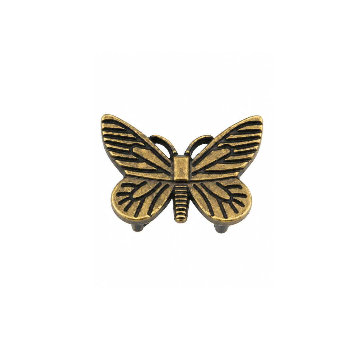 Large Antique Bronze butterfly slider with detailed wings for 10mm flat leather.