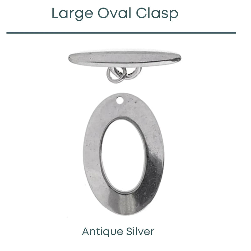 Oval Toggle Clasp, 2 Finishes - The Argus Collection