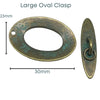 Oval Toggle Clasp, 2 Finishes - The Argus Collection