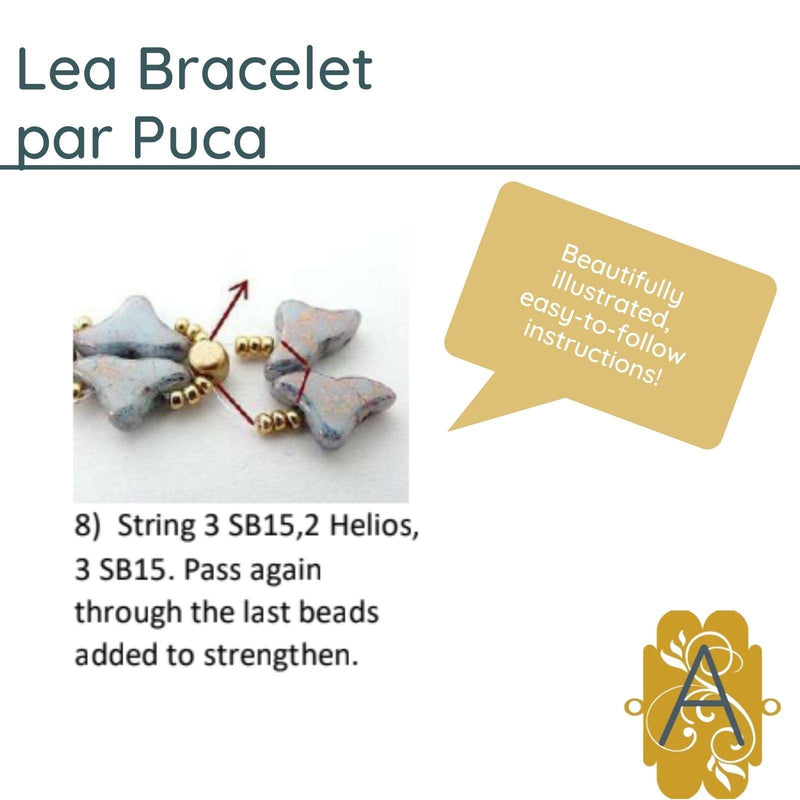 Lea Bracelet Pattern par Puca - The Argus Collection