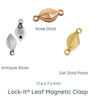 Lock-It®, 1-Strand Magnetic Leaf Clasp, 2 Finishes