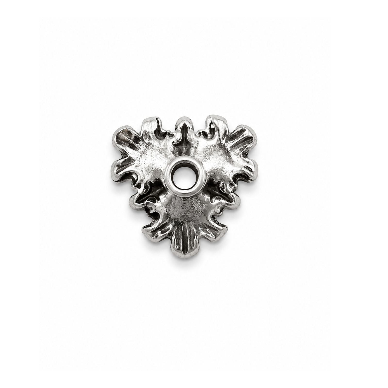 Leafy Bead Caps, 10mm, Antique Silver Color, 2 pcs & 6 pcs