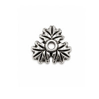 Leafy Bead Caps, 10mm, Antique Silver Color, 2 pcs & 6 pcs