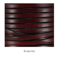 Superior Flat Euro Leather, 5mm, sold per foot , 20 Colors
